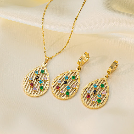 Title 12, Womens Stainless Steel Necklace and Earrings J...