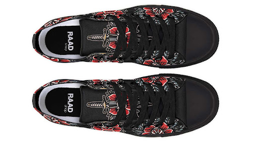 Title 7, Fashion Print Couple Low-Top Canvas Shoes. Comf...