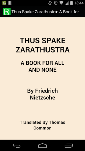 Thus Spake Zarathustra