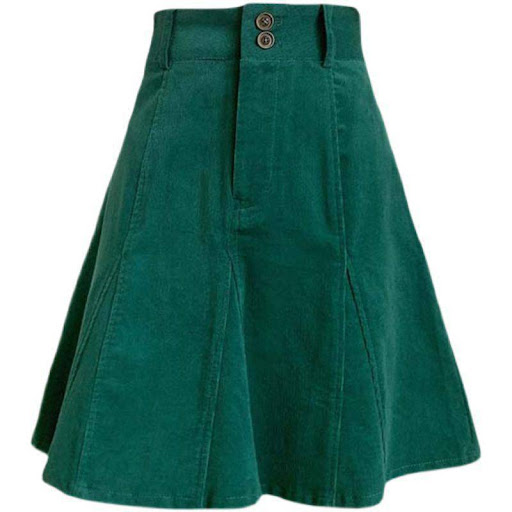 Title 4, A Line Retro Corduroy Skirt for Fall Winter. Em...