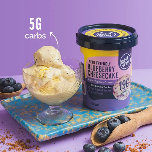 Keto Blueberry Cheesecake Ice Cream Tub [520 Ml]