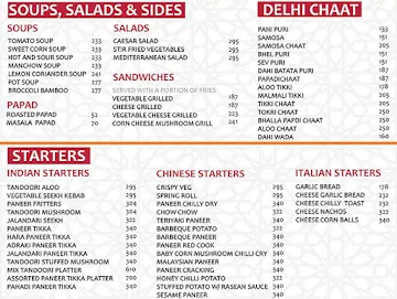 Only Parathas menu 