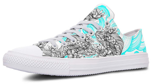 Title 5, Fashion Print Couple Low-Top Canvas Shoes. Comf...