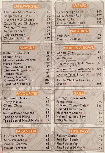 Tpot menu 