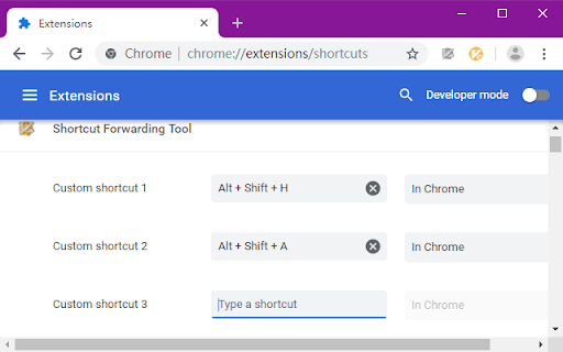 Shortcut Forwarding Tool