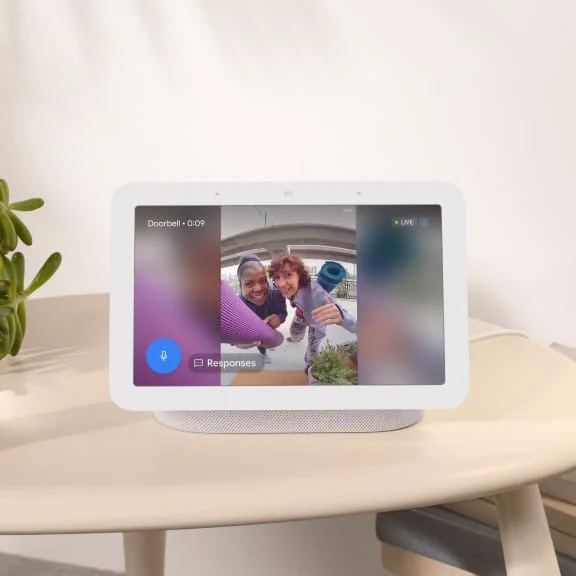 A Nest display with footage from doorbell.