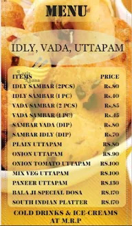 Balaji South Indian Restaurant menu 1