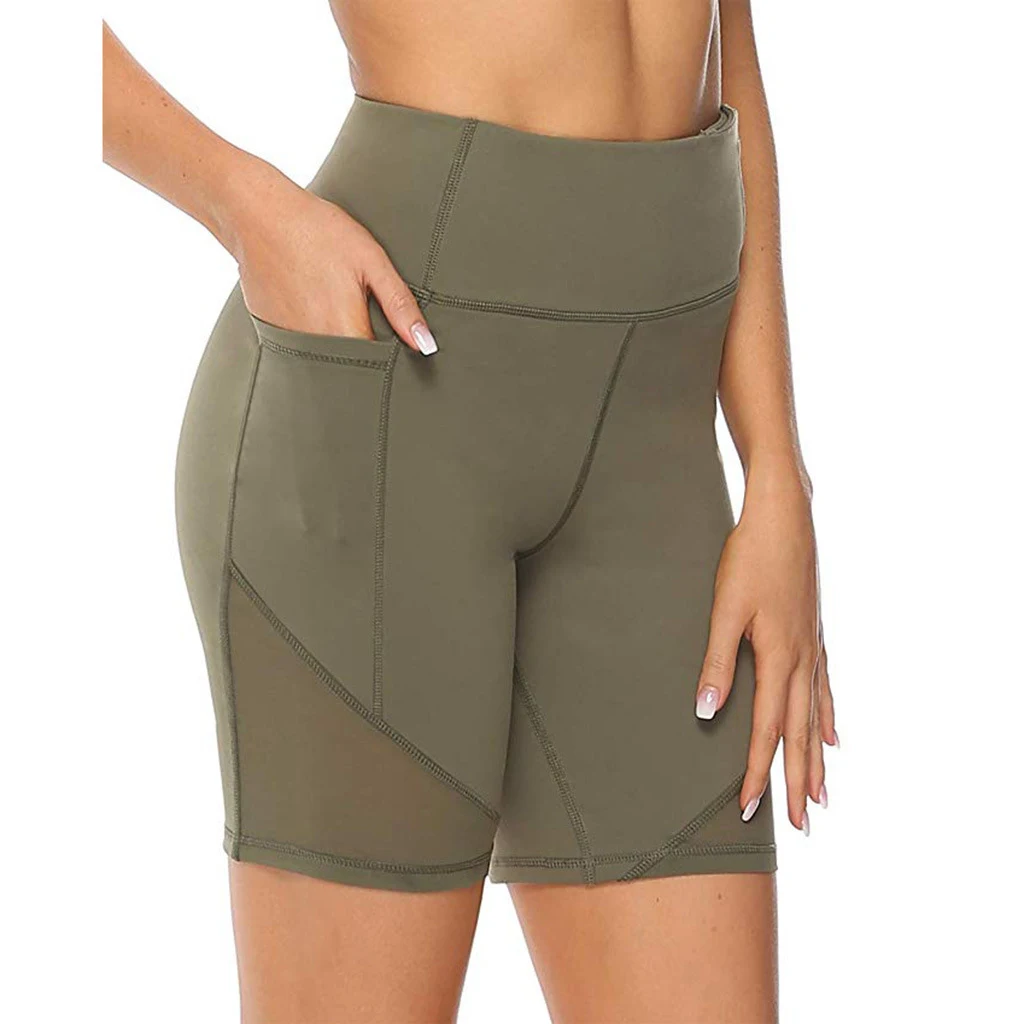 Title 7, Shorts de yoga informales con costuras de malla...