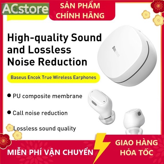 Tai Nghe Bluetooth 5.0 Baseus Wm02 / Baseus Wm01 / Baseus W3 / Baseus W12 Tws Chống Ồn - Acstore