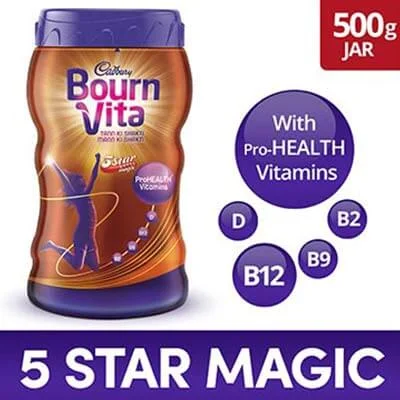 Bournvita 5 Star Magic Pro-Health Chocolate Drink 500 Gm (Jar)