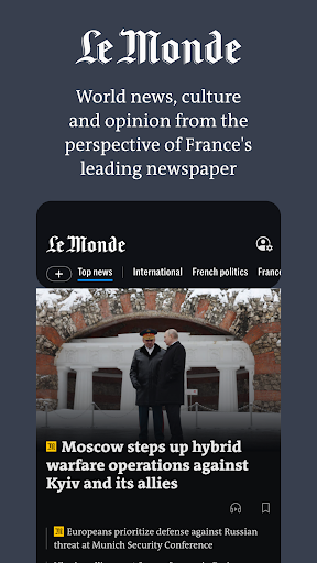 Screenshot Le Monde, Live News