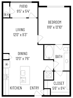 1 Bed 1 Bath