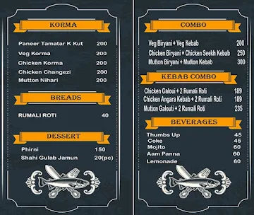 Biryani Khansama menu 