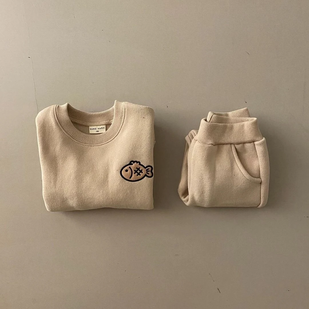 Title 8, Baby Kinderen Verdikte Trui Broek Set, warm en ...