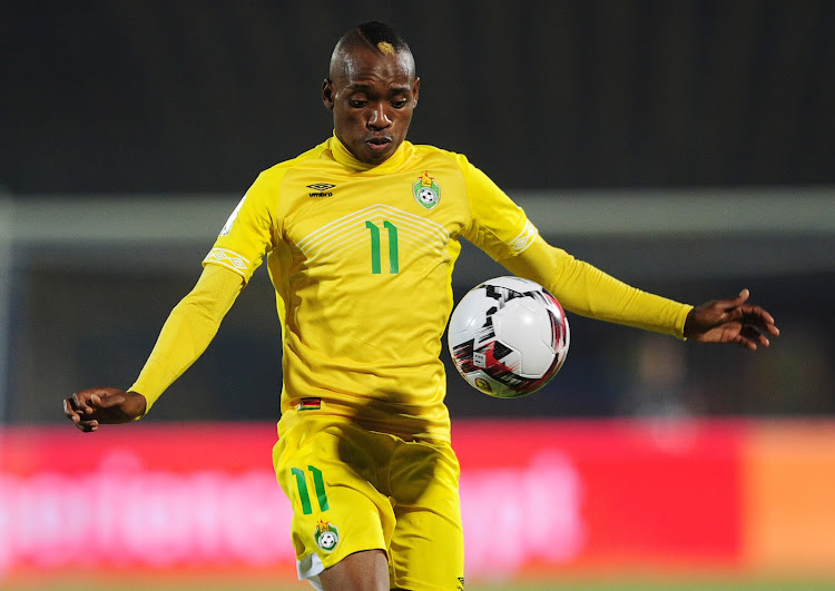 Kaizer Chiefs forward Khama Billiat in action for Zimbabwe during the Africa Cup of Nations match against DR Congo at 30 June Stadium in Cairo, Egypt, on June 30 2019. Billiat is linked with a sensational move back to Mamelodi Sundowns.