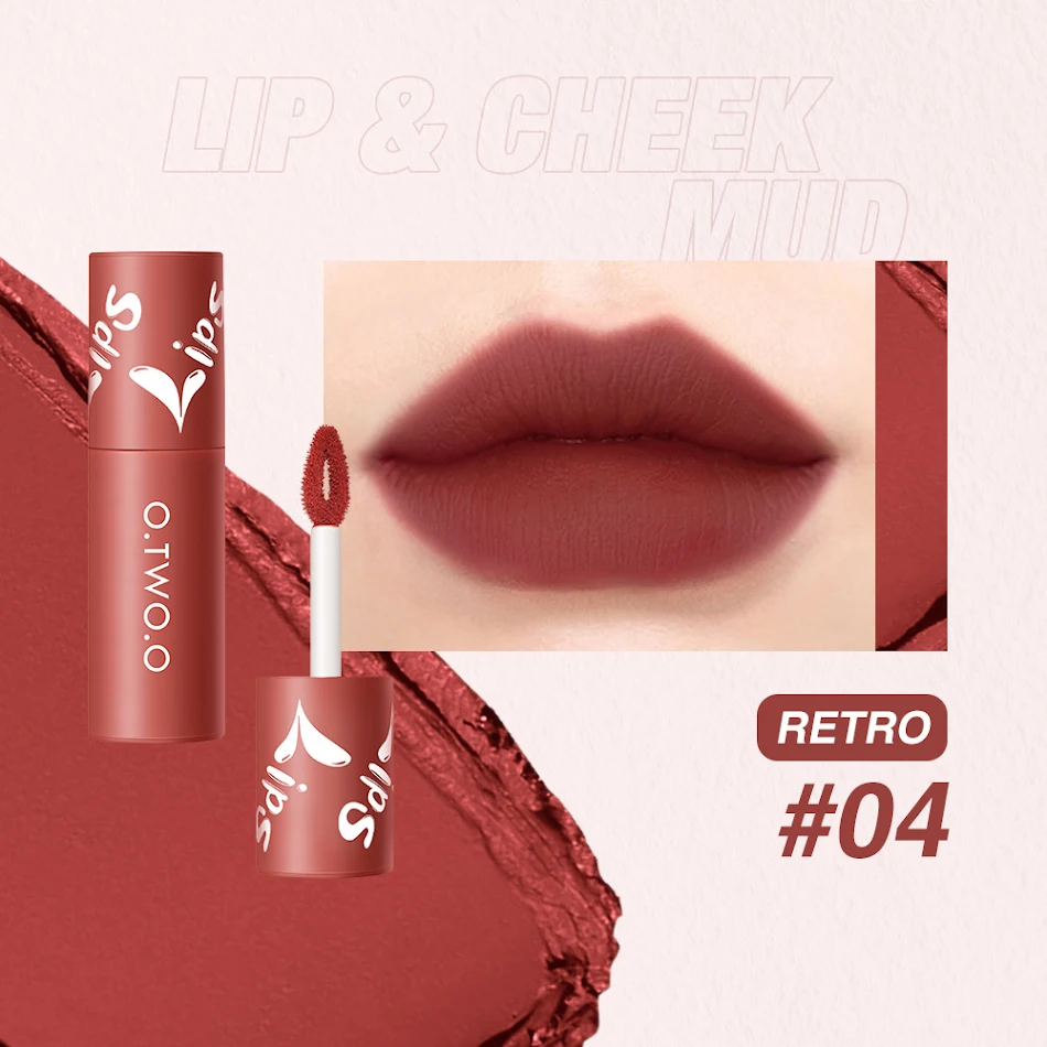 Mat puder rumen za lice, usne i obraze, ruž za usne i air lip glaze, dvostruka upotreba za savršen izgled.
