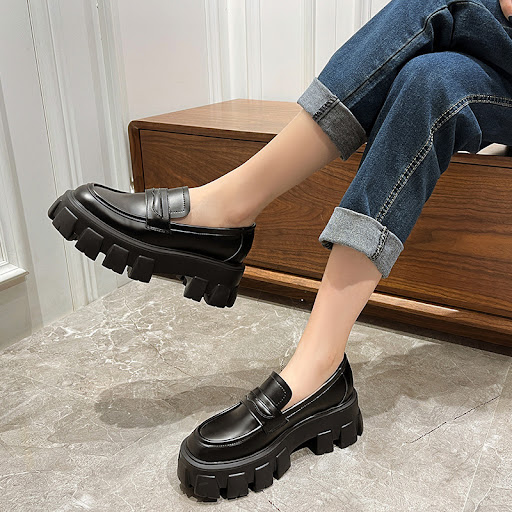 Title 7, British Style Wide Fat Foot Loafers Comfortable...