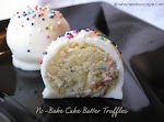 No-Bake Cake Batter Truffles From Who Needs A Cape was pinched from <a href="http://whoneedsacape.com/2013/02/no-bake-cake-batter-truffles/" target="_blank">whoneedsacape.com.</a>