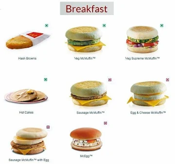 McDonald's menu 