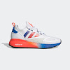 zx 2k boost footwear white/solar red/blue