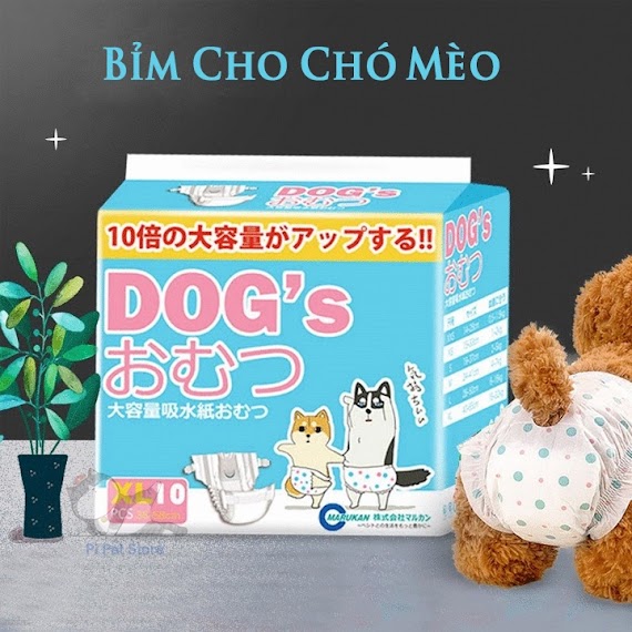 Bỉm Chó Cái - Bỉm Cho Chó, Mèo Siêu Nhẹ - Sản Xuất Công Nghệ Nhật Bản - Bỉm Chó Đực Cũng Mặc Được