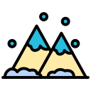 Sunrise on Snowy Peaks