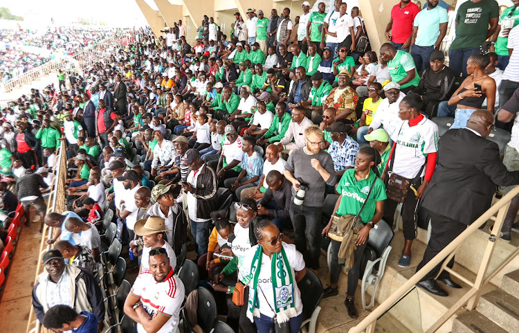 Gor Mahia supporters at at Nyayo Stadium on May 14, 2023.