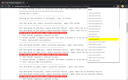 Autolab Error Highlighter