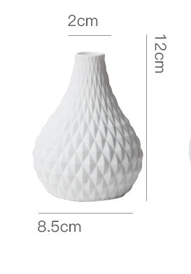 Vase en céramique style Ins pour la maison, artisanat créatif en relief, arrangement de fleurs séchées, décoration relaxante
