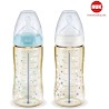 Bình Sữa Cảm Biến Nhiệt Nuk Nhựa Ppsu Cao Cấp Chuẩn Eu Núm Ti Silicone Chỉnh Nha 150Ml, 300Ml