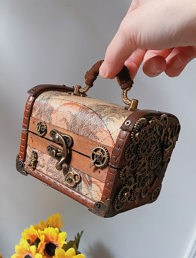 Title 2, Handmade DIY wooden jewelry box for storage, a ...
