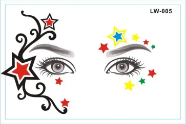 Title 5, Pegatina Tatuaje Facial Impermeable Personaliza...