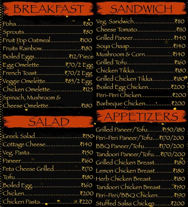 Diet Tailor menu 