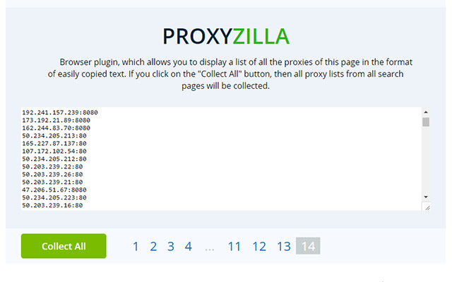 ProxyZIlla: Free proxy list (hidemy.name) chrome extension