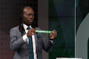 Nedbank Cup ambassador Reneilwe Letsholonyane during the draw for the last 16 round in Johannesburg on February 14 2022. 
