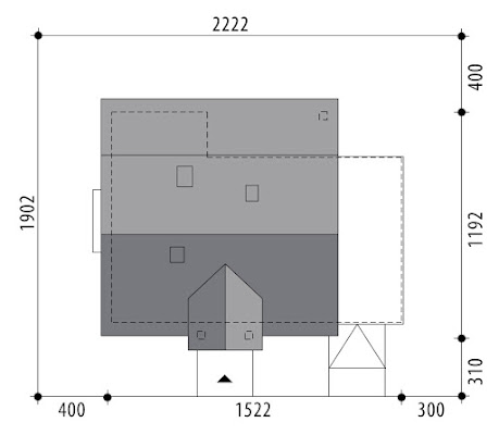 Usytuowanie projektu domu Kreta I na działce