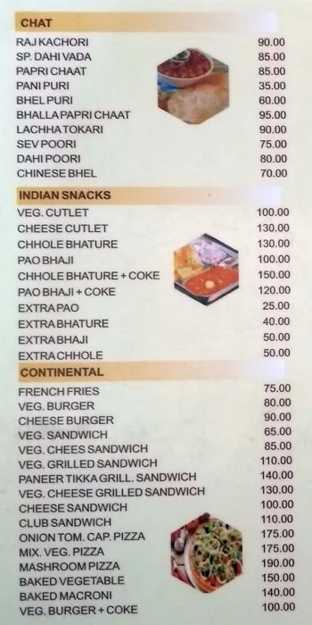 Bombay Mishthan Bhandar menu 