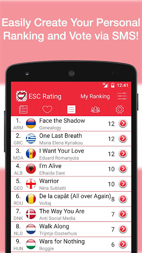 免費下載娛樂APP|ESC Rating - Eurovision 2015 app開箱文|APP開箱王