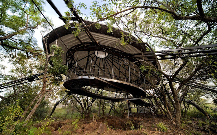 Malapa Fossil Cave cover and viewing platform.