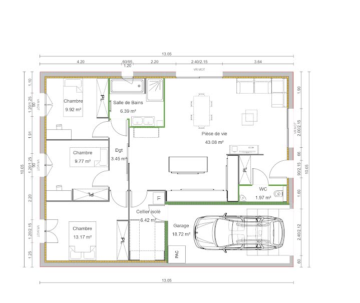 Vente maison neuve 4 pièces 94 m² à Péronnas (01960), 254 000 €