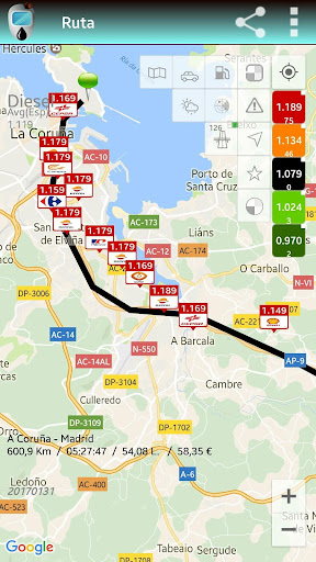 GASOLINAS-ESPA%C3%91A GASOLINAS, 22550 TAMARITE-DE-LITERA, Real time Petrol Prices ScrShot  5