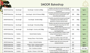 Smoor menu 