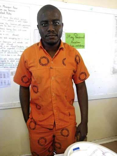 Osiphesona Ngcanga, of East London, during his incarceration for a crime he didn't commit. / SUPPLIED