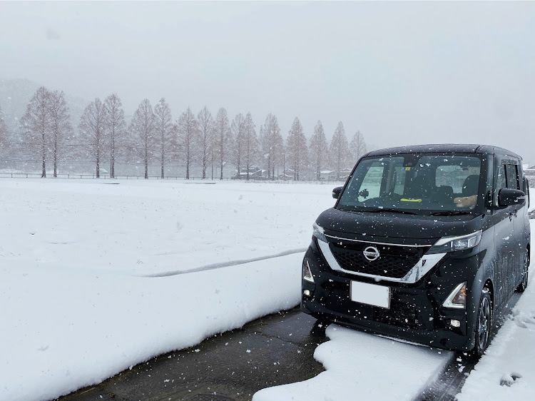ルークスの写真スポット・メタセコイア並木道・雪道は車が汚れるぞに関するカスタム事例の投稿画像3枚目