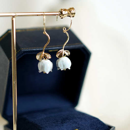 Title 3, S925 Womens Flower Wind Chime Earrings. High-e...