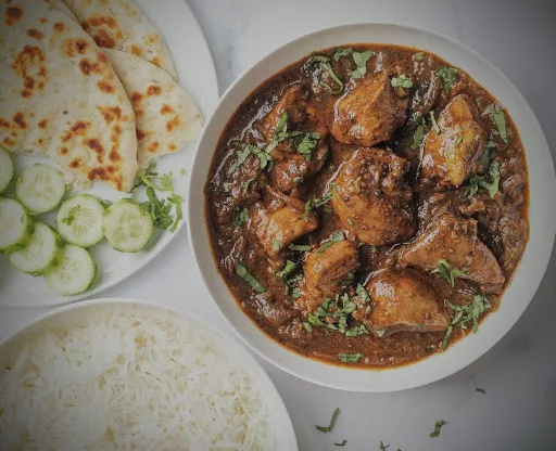 Mutton Bhuna(1pc) With 4 Tawa Plain Roti