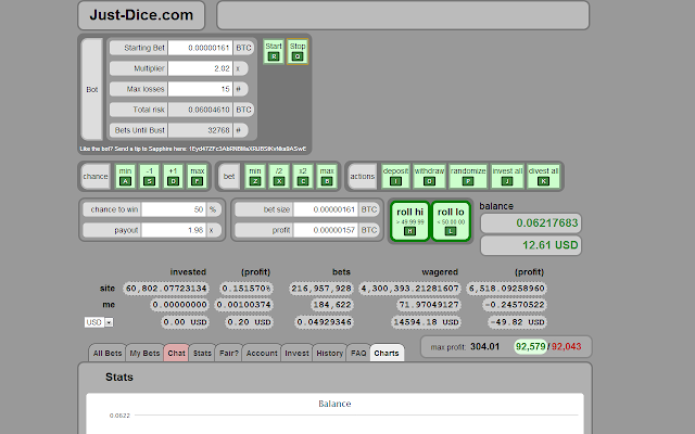 Just-dice.com Enhancement Suite