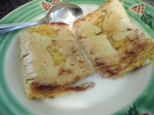 shredded wheat with milk in a bowl