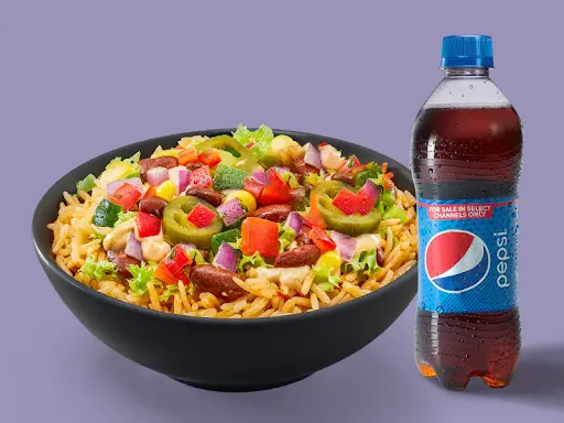 Value Rice Bowl & Pepsi Pet Veg