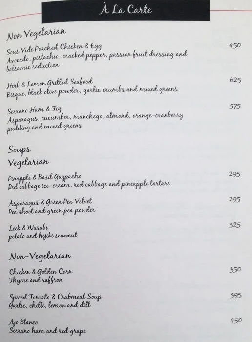 Caperberry Restaurant menu 